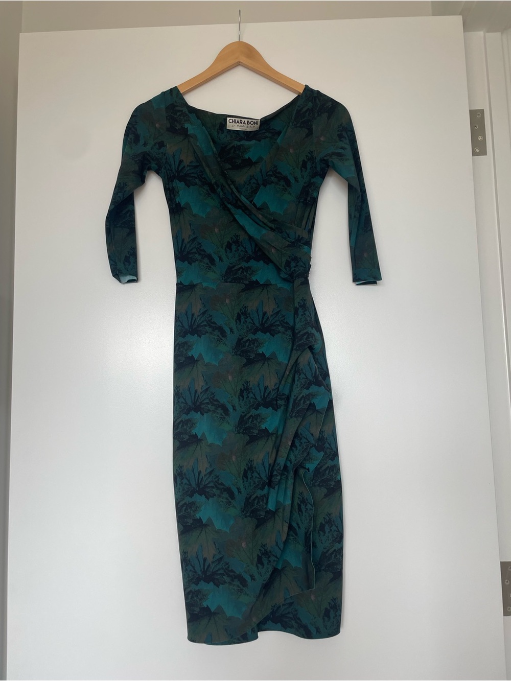 Chiara Boni La Petite Robe Dress - Teal & Dark Green
